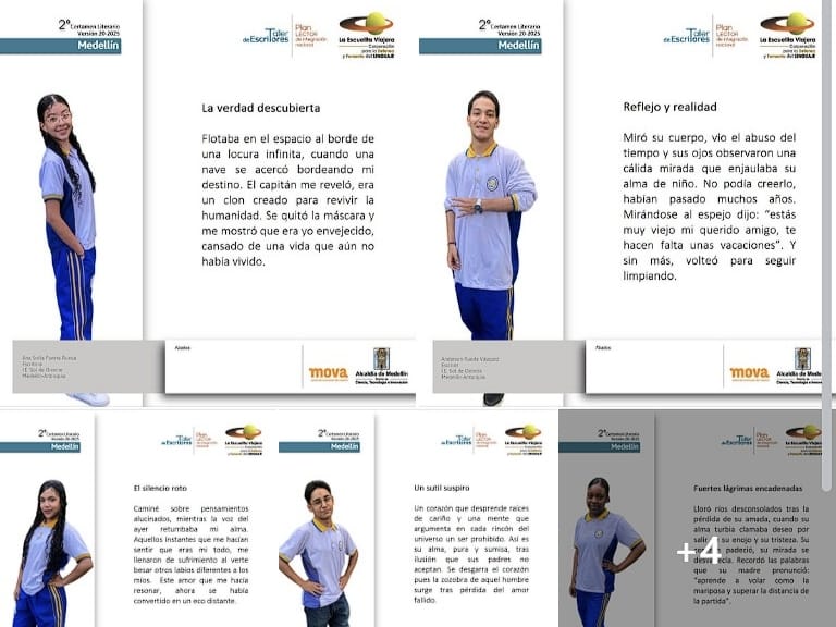 ¡CADA COMENTARIO CUENTA!
Gracias por apoyar el talento y la creatividad de nuestros jóvenes escritores. Tu participación es fundamental para motivarlos a seguir desarrollando sus habilidades literarias.
¿Qué escritos te han sorprendido más? Comparte